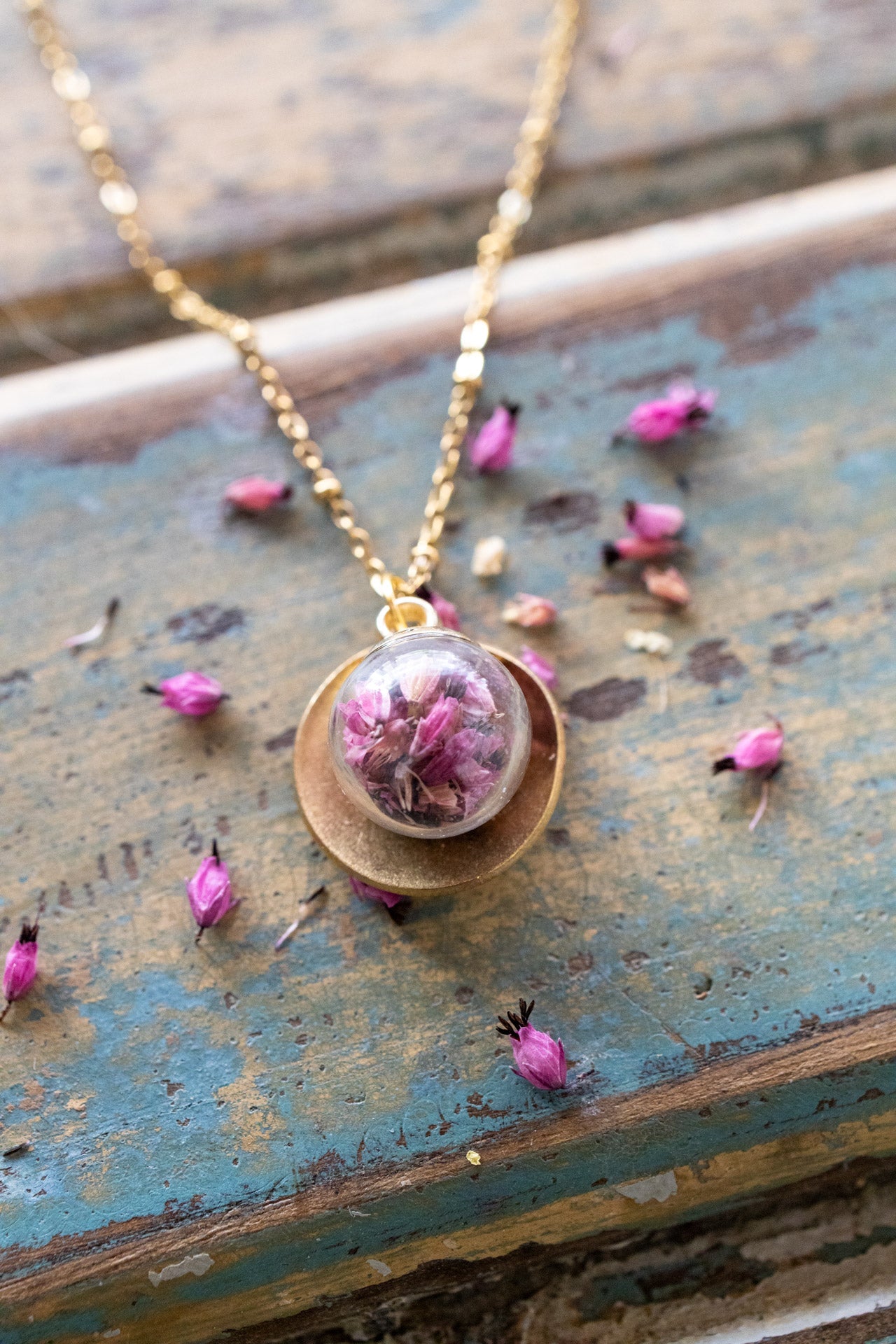 AURA- Collana Erica rosa