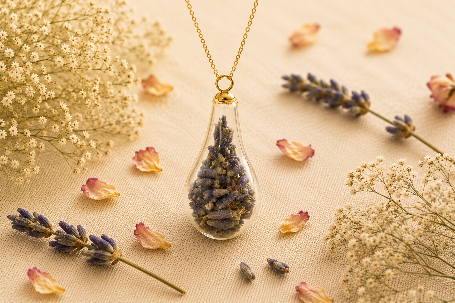 DA QUI- Collana goccia Lavanda