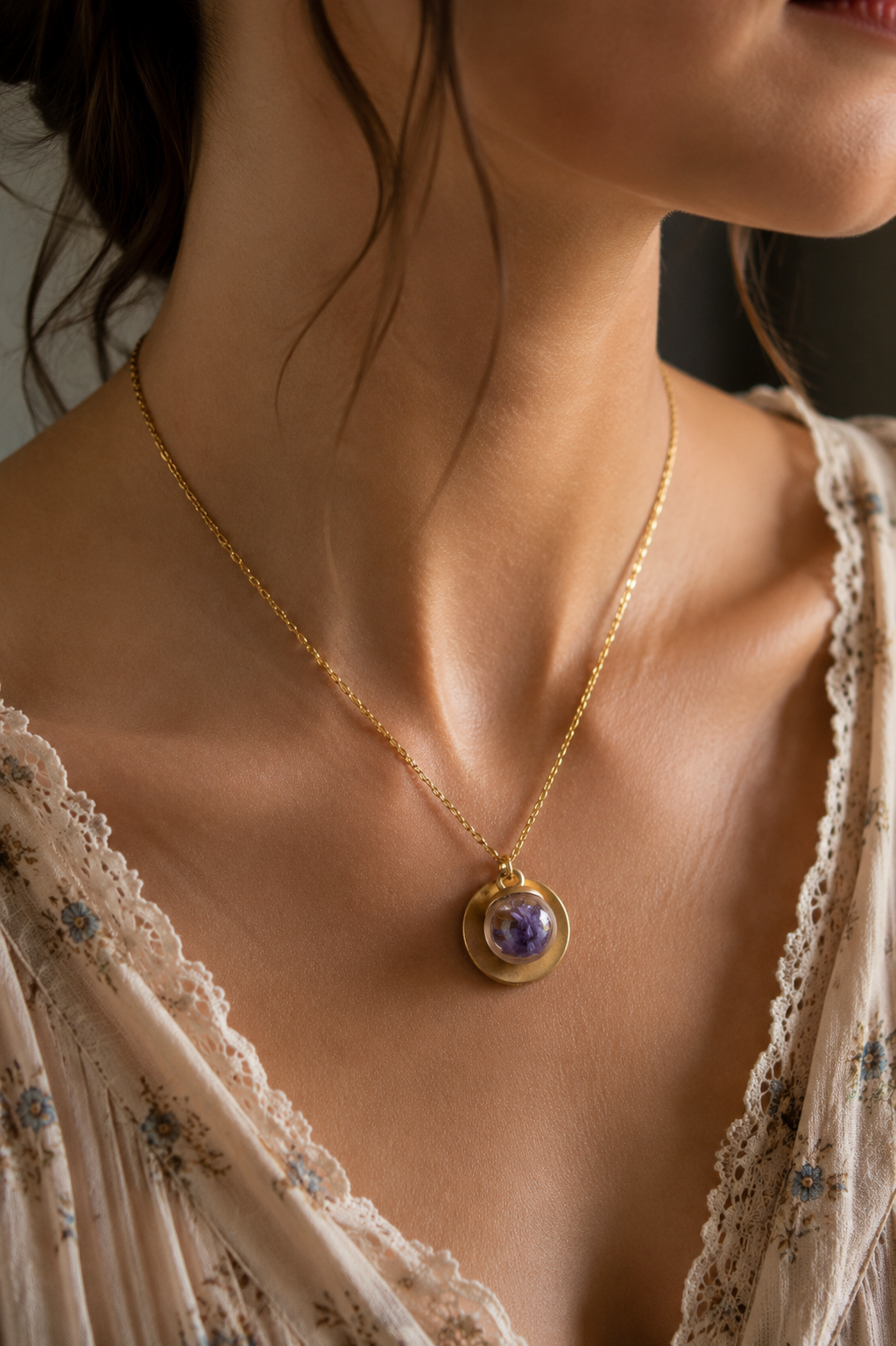 AURA- Collana Violetta selvatica