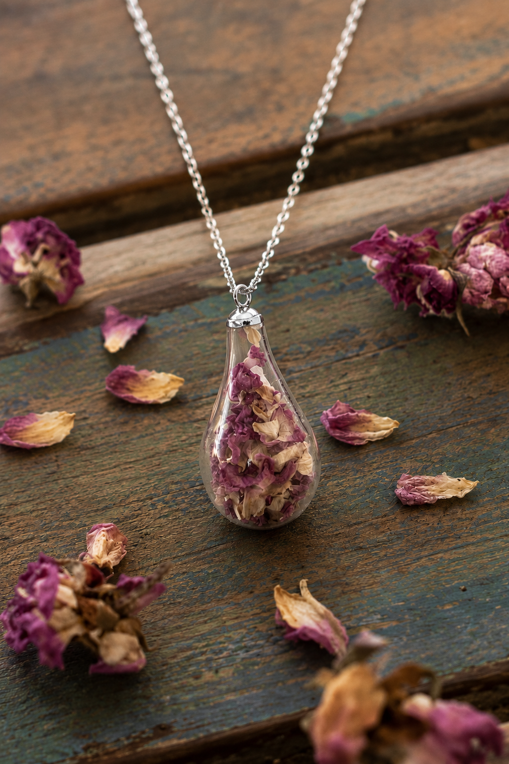 DA QUI- Collana goccia Rosa canina