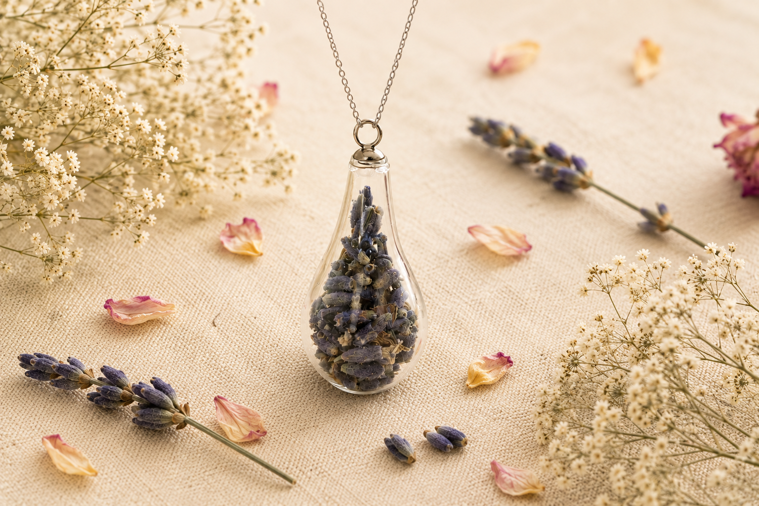 DA QUI- Collana goccia Lavanda