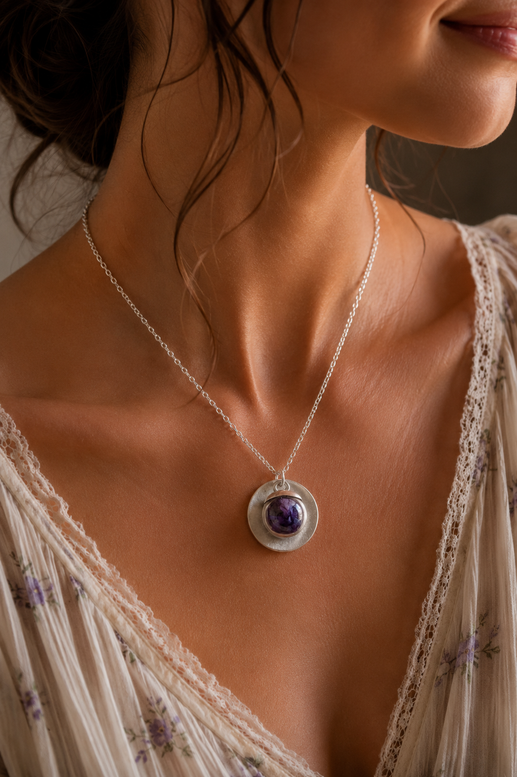 AURA- Collana Violetta selvatica